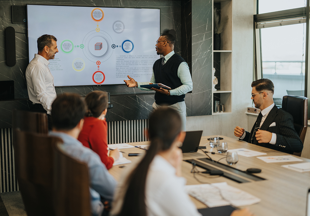 Team meeting in modern office